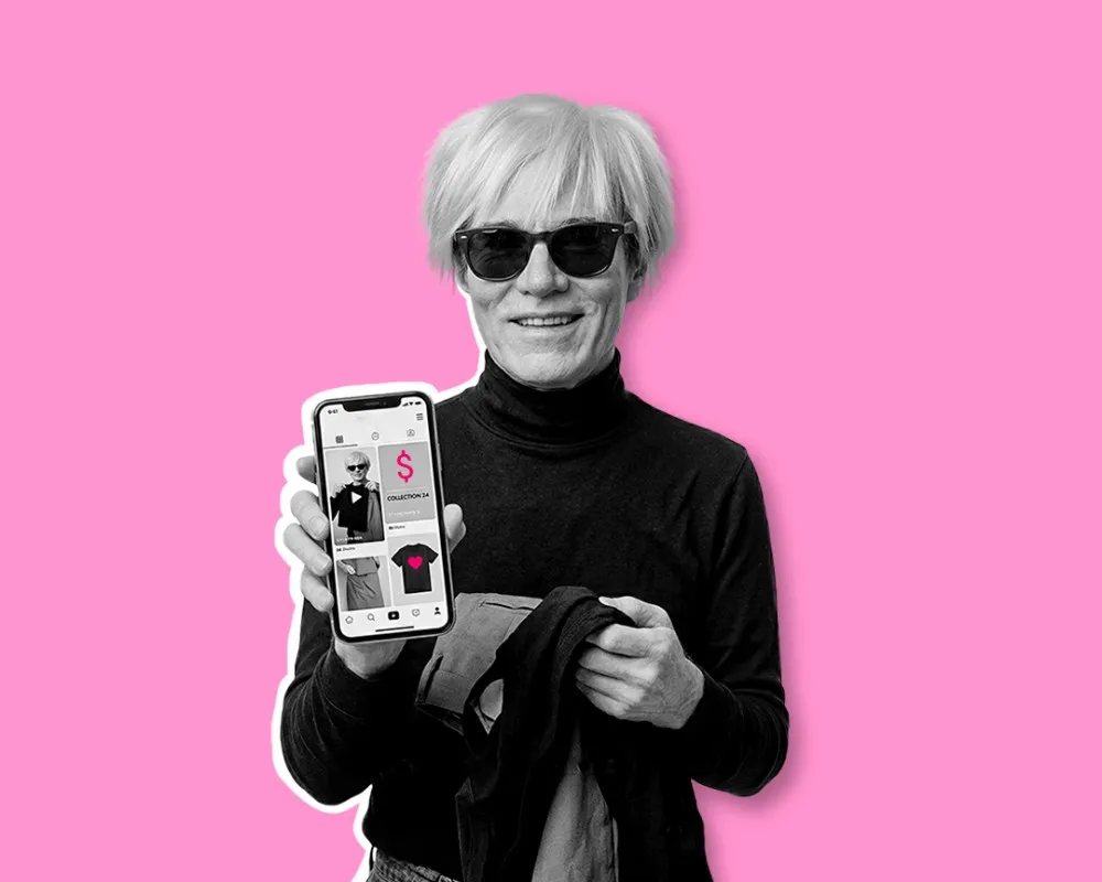 Banner de Creación de contenido con teléfono para emprendedores